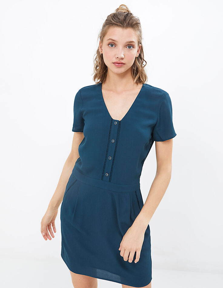 Robe vert pacifique à jours échelle I.Code-1 Robe vert pacifique à jours échelle I.Code-1