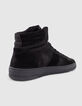 Sneakers noires montantes en cuir et cuir velours Homme-6