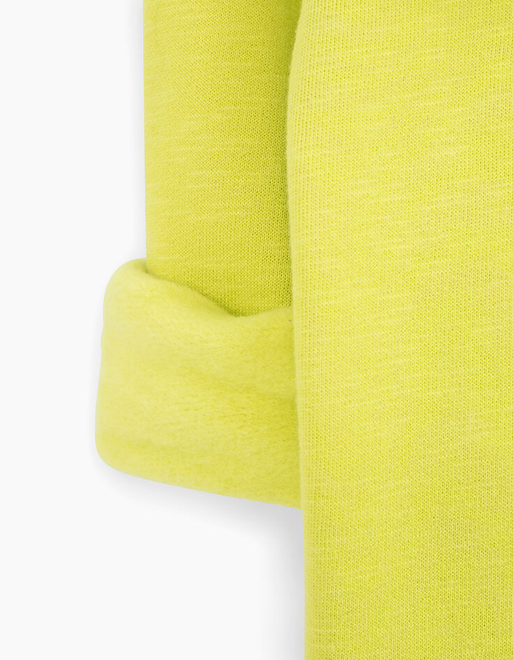 Sweat vert fluo IKKS relief et tête de dragon garçon-5
