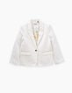 Veste de costume blanc cassé or fille-1