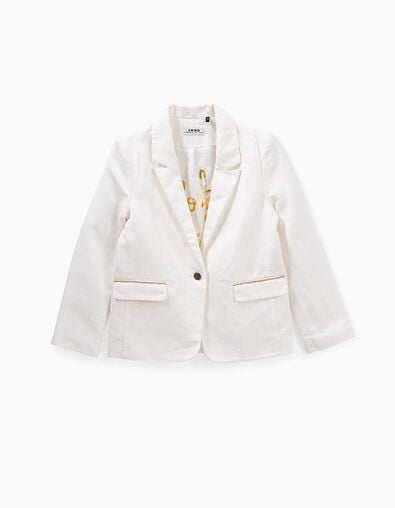 Veste de costume blanc cassé or fille - IKKS