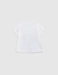 Camiseta color crudo colibr&iacute; coraz&oacute;n beb&eacute; ni&ntilde;a-3