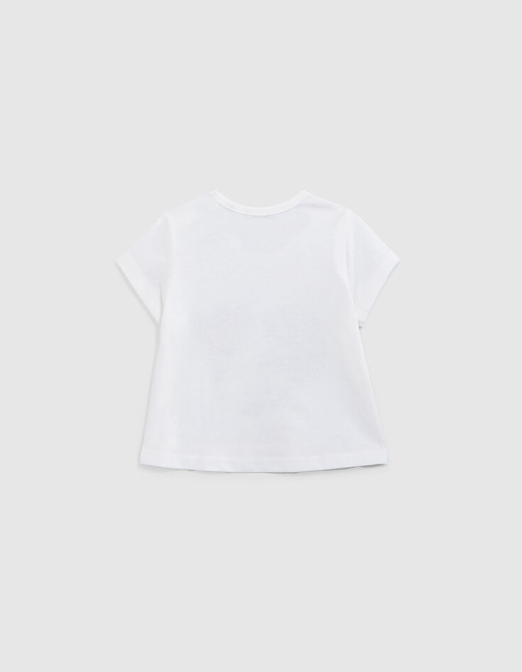 Camiseta color crudo colibr&iacute; coraz&oacute;n beb&eacute; ni&ntilde;a-3