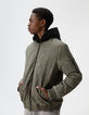 Boys’ khaki bomber jacket with detachable hood-3 Boys’ khaki bomber jacket with detachable hood-3