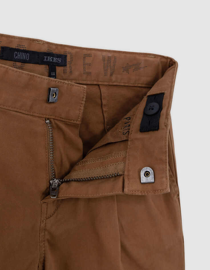 Pantalon CHINO camel garçon-4