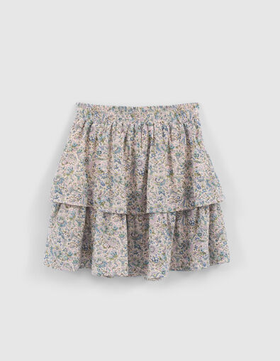 Jupe parme LENZING&trade; ECOVERO&trade; &agrave; imprim&eacute; fleuri fille - IKKS
