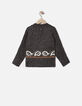 Girls' black cardigan-2
