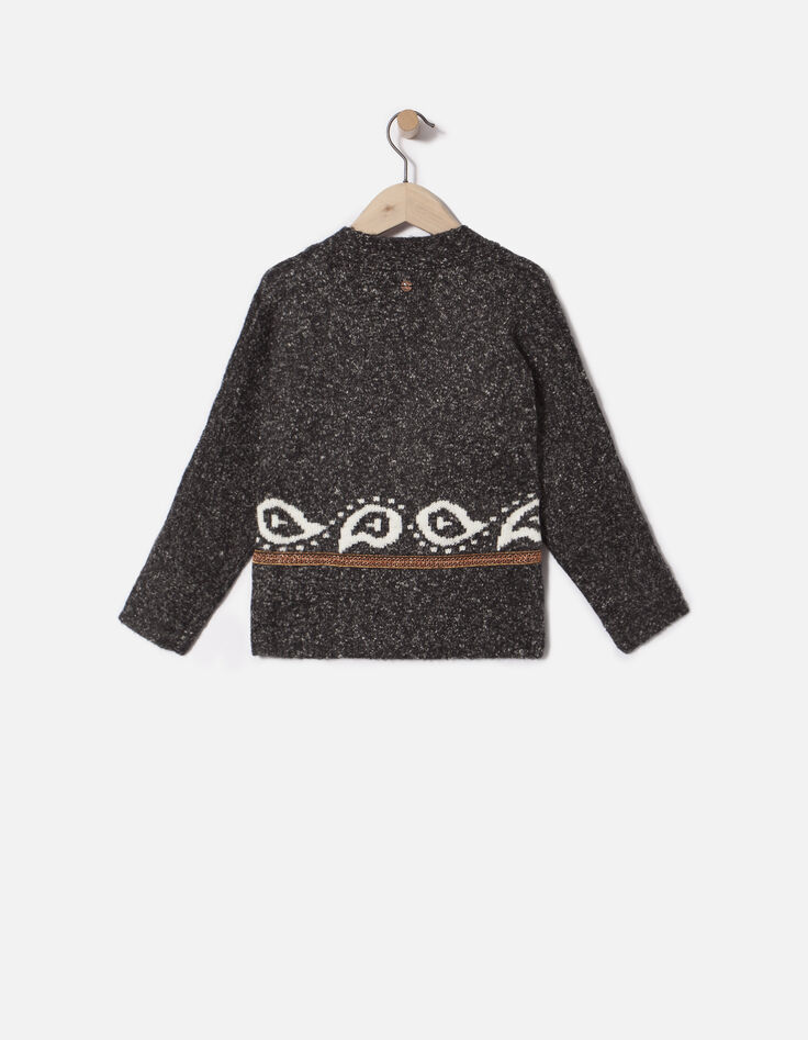 Girls' black cardigan-2