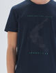 T-shirt marine visuel optique DRY FAST Homme-3