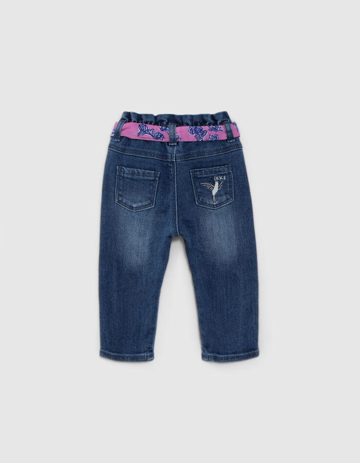Blaue Jeans mit Halstuchg&uuml;rtel f&uuml;r Babym&auml;dchen-4