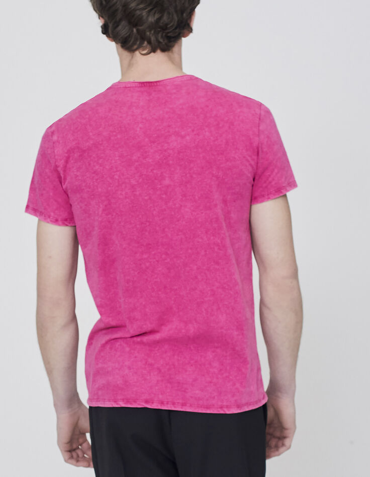 T-shirt De Essential pink ronde hals Heren-3