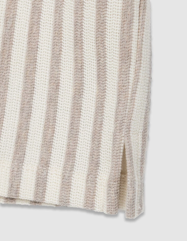 Kurz&auml;rmeliges beige gestreiftes Hemd f&uuml;r Herren-8