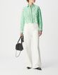 Chemise verte coton bio broderie anglaise-1