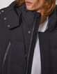 Men&rsquo;s black quilted long padded jacket-5