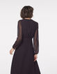 Robe longue asymétrique en voile imprimé micro éclairs-3
