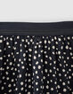 Falda navy estampado lunares y volante niña-2