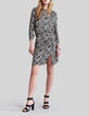 Women’s off-white satin dress with graphic python print-1