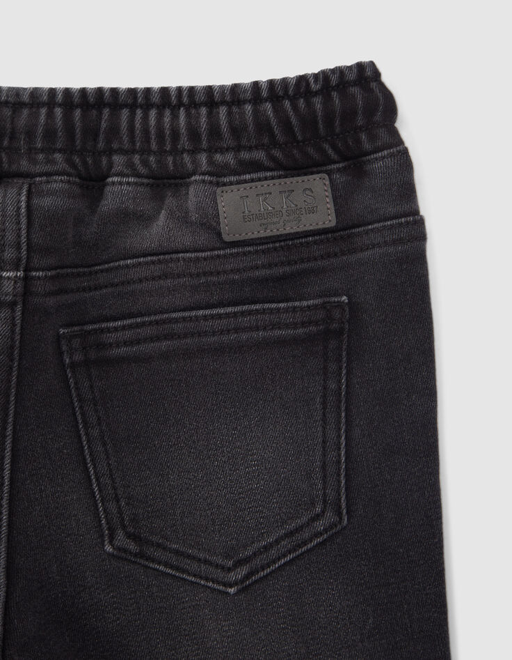 Vaqueros tapered grises cintura elástica niño-7