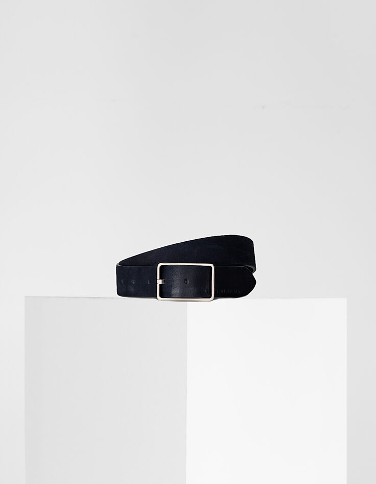 Ceinture marine en cuir nubuck Homme-1