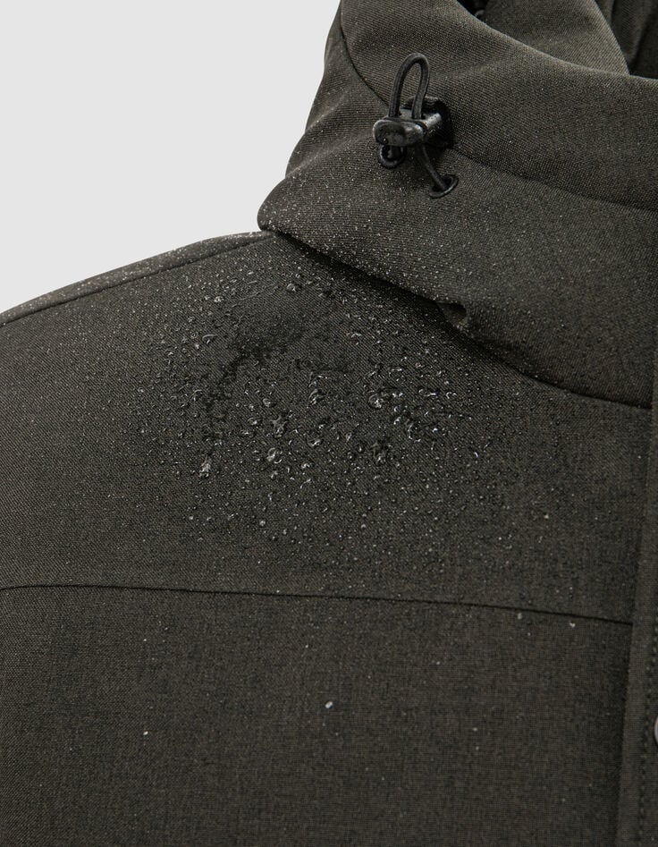 Men's WATERPROOF BREATHABLE granulated nylon khaki jacket-8