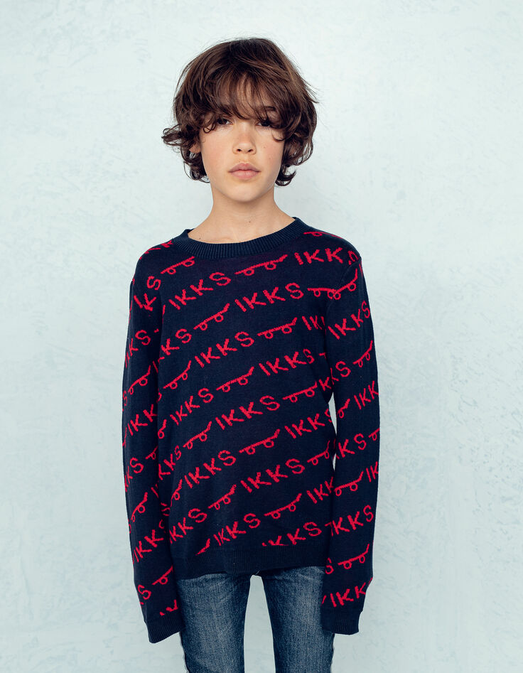 Jersey navy skates rojos niño -1