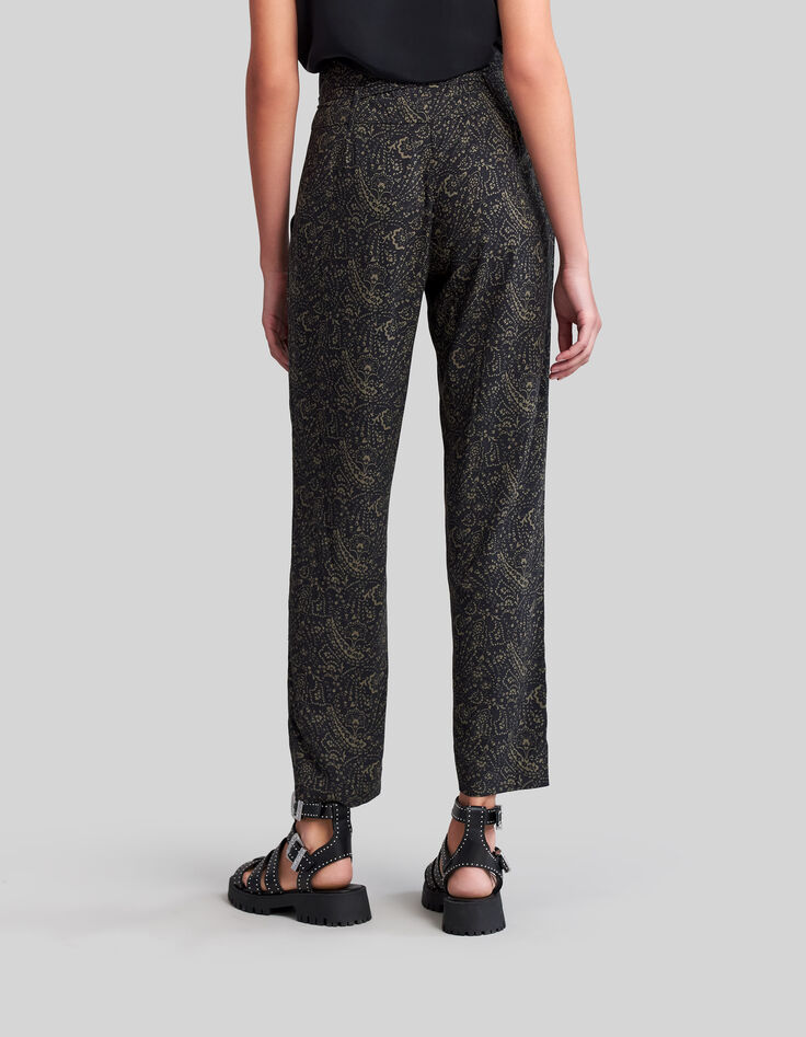 Pantal&oacute;n caqui LENZING&trade; ECOVERO&trade; cachemira floral Mujer-3