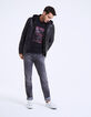 Sweat molleton noir brodé palmiers Homme-6