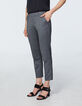 Pantalon tailleur cropped droit fil à fil femme-2