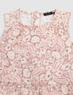 Blouse rose imprimé cachemire floral fille-3