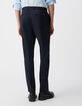 Pantalon de costume marine &agrave; revers Homme-3