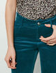 Pantal&oacute;n flare pana azul pizarra mujer-4