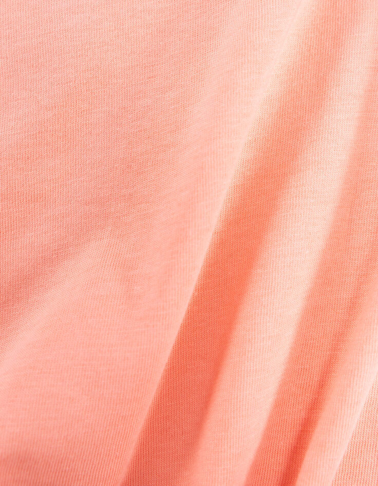 T-shirt corail coton bio coeur en relief fille-9