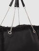 Bolso cab&aacute;s oversize negro forrado reversible mujer-4