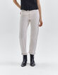 Women’s beige cropped slouchy jeans-2