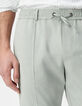 Pantalon de costume vert amande Homme-4