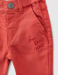 Jean orange moyen knitlook coton bio bébé garçon -4