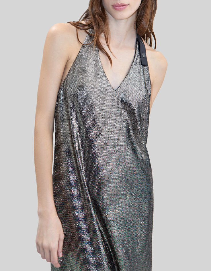 Pure Edition &ndash; Langes, goldfarbenes Damenkleid aus Lurex-5