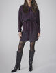 Robe chemise imprimé baroque avec ceinture femme-1