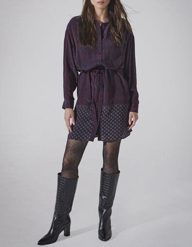 Robe chemise imprimé baroque avec ceinture femme - IKKS