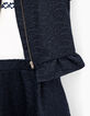 Robe 2 en 1 navy et blanc avec top zippé fille-7