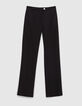 Schwarze Damen-Strickanzughose gerader Schnitt-5