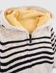 Cardigan réversible rayé et jaune bébé garçon-6