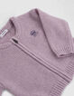 Baby girls’ lilac zipped knitted cardigan-2
