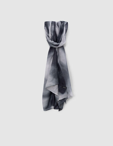 Foulard bleu gris effet deep dye Homme - IKKS
