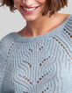 Women's reversible storm cardigan front/back-3