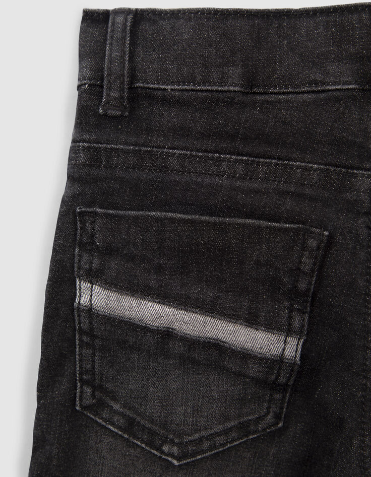 Jean SLIM gris ultra-résistant avec print garçon-3