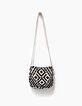 Sac seau blanc cass&eacute; et noir tiss&eacute; fille-3