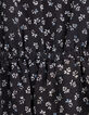 Zwarte micro-pois meisjesjurk met bloemenprint-7 Zwarte micro-pois meisjesjurk met bloemenprint-7