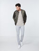 Pull vison tricot fin imprimé feuillage Homme-6