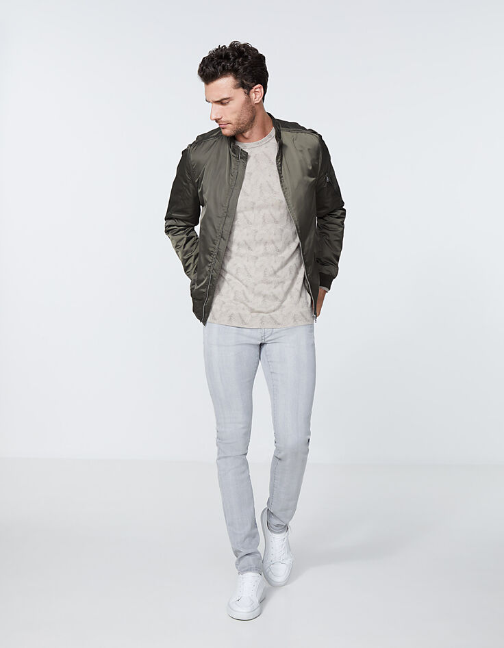 Pull vison tricot fin imprimé feuillage Homme-6 Pull vison tricot fin imprimé feuillage Homme-6